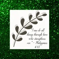 Simple Botanical Black and White Bible Verse |