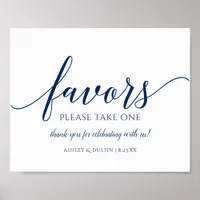 Wedding Favors Sign "Please Take One" | Navy Blue