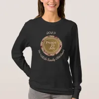 Peace & Joy Pink Gold Glitter Family Christmas T-Shirt