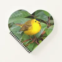 Beautiful Wilson's Warbler in the Cherry Tree Notebook