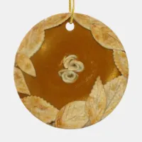 Season's Eatings, Funny Food Pun Christmas Ceramic Ornament