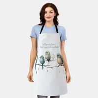 Whimsical Birds on Branches Timeless Elegance Apron