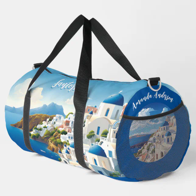 Santorini Greece Travel & Gym Duffle Bag