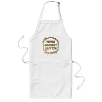 Moms Against Glitter Funny Humor Motto  Long Apron