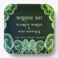 Elegant Lace" Wedding Invitation Collection  Paper Plates