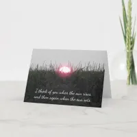 Thinking of You, sunrise and sunset quote Photo  Card