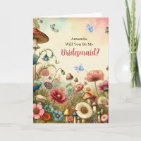 Cottage Core Vintage Will You Be My Bridesmaid? Card