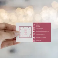 Magenta business card simple personalize custom 