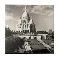 Sacr&#233;-Coeur Vintage Photo Paris Ceramic Tile