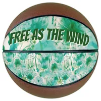 Elegant Dandelion Monogram Green and White | Basketball