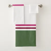 Modern Minimalist New Season Stripes  Bath Towel Set