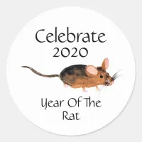 Celebrate 2020 Chinese New Year | Year of the Rat Classic Round Sticker