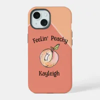 Modern Cute Kitschy Peach Terracotta Fun Summer iPhone 15 Case