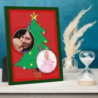 Christmas Tree with Your Photos Plaque
