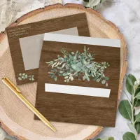 Rustic Wood Eucalyptus Greenery Wedding  Envelope