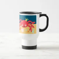 Sassy Fun Just a Grumpy Crab Cartoon Travel Mug