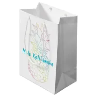 Mele Kalikimaka Christmas Pineapple Tropical Medium Gift Bag