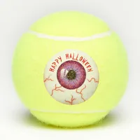 Spooky Bloodshot Eyeball Happy Halloween Tennis Balls