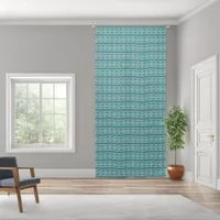 Southwest Turquoise Stone Geometric Print Curtains