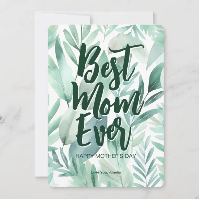 Eucalyptus Leaves Watercolor | Mother's Day Card