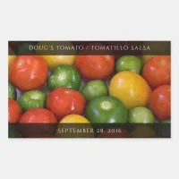 Red Yellow Tomatoes and Green Tomatillos Rectangular Sticker