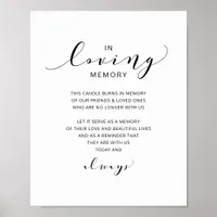 Wedding In Memory Remembrance Sign Lively Script