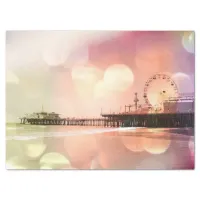 Santa Monica Pier - Sparkling Pink Photo Edit Tissue Paper