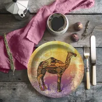 Abstract Collage Ozzy the Camel ID102 Paper Plates