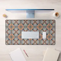 Turkish Inspired: Textured Navy & Terracotta Desk Mat