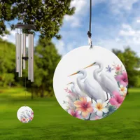 Tropical Egret Bird Coastal Wind Chime Wind Chime