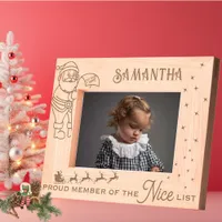 Proud Member of the Nice List Christmas Gift Kids Etched Frames