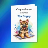 Congratulations on the New Puppy! German Shepherd Card