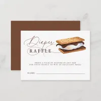 S'More Baby Shower Diaper Raffle Enclosure Card