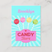 Professional Confectionery Sweet Shop Candy Store Business Card