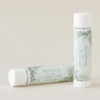 Marble Eucalyptus Geometric Watercolor Wedding Lip Balm