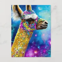 Colorful Alpaca Postcard