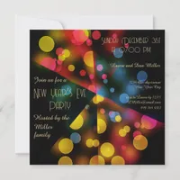 2025 new year with colorful warm bubbles invitation