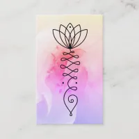 *~* Rose Lotus Heart  Nirvana Yoga Massage  Reiki Business Card