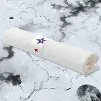 Bold White Modern Patriotic Starry Line Napkin Bands