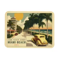 1920s Retro Miami Beach Ocean Drive Postcard Magnet