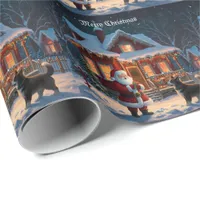 A Merry Festive Christmas Holiday  Wrapping Paper