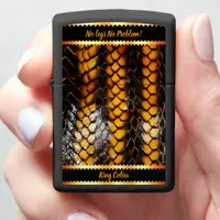 Beautifully displayed snake skin patterns zippo lighter