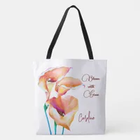 Bloom with Grace Pastel Fluid Colors Tote Bag