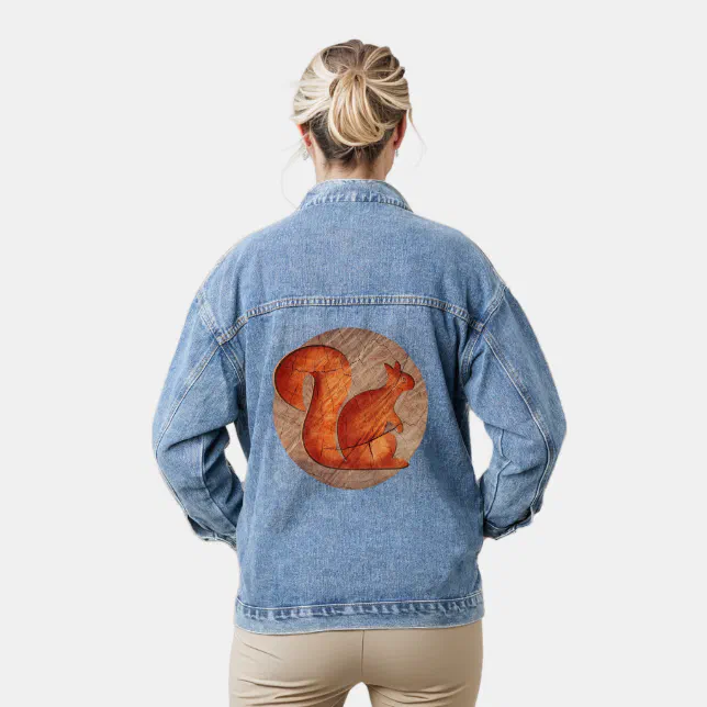 Squirrel - wood  denim jacket