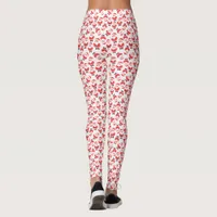 Red And White Santa Claus Novelty Party Leggings