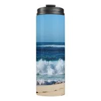 Tropical Island Surf Beach Thermal Tumbler