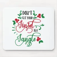 Fun Typography Christmas Mouse Pad