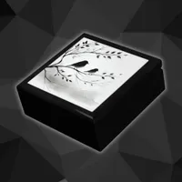 Simple Black and White Birds Perching in Trees |  Gift Box