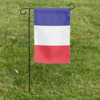 French Tricolor Blue White & Red Country Garden Flag