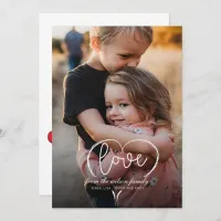 Sending Love Script Cute Photo Valentines Day Holiday Card